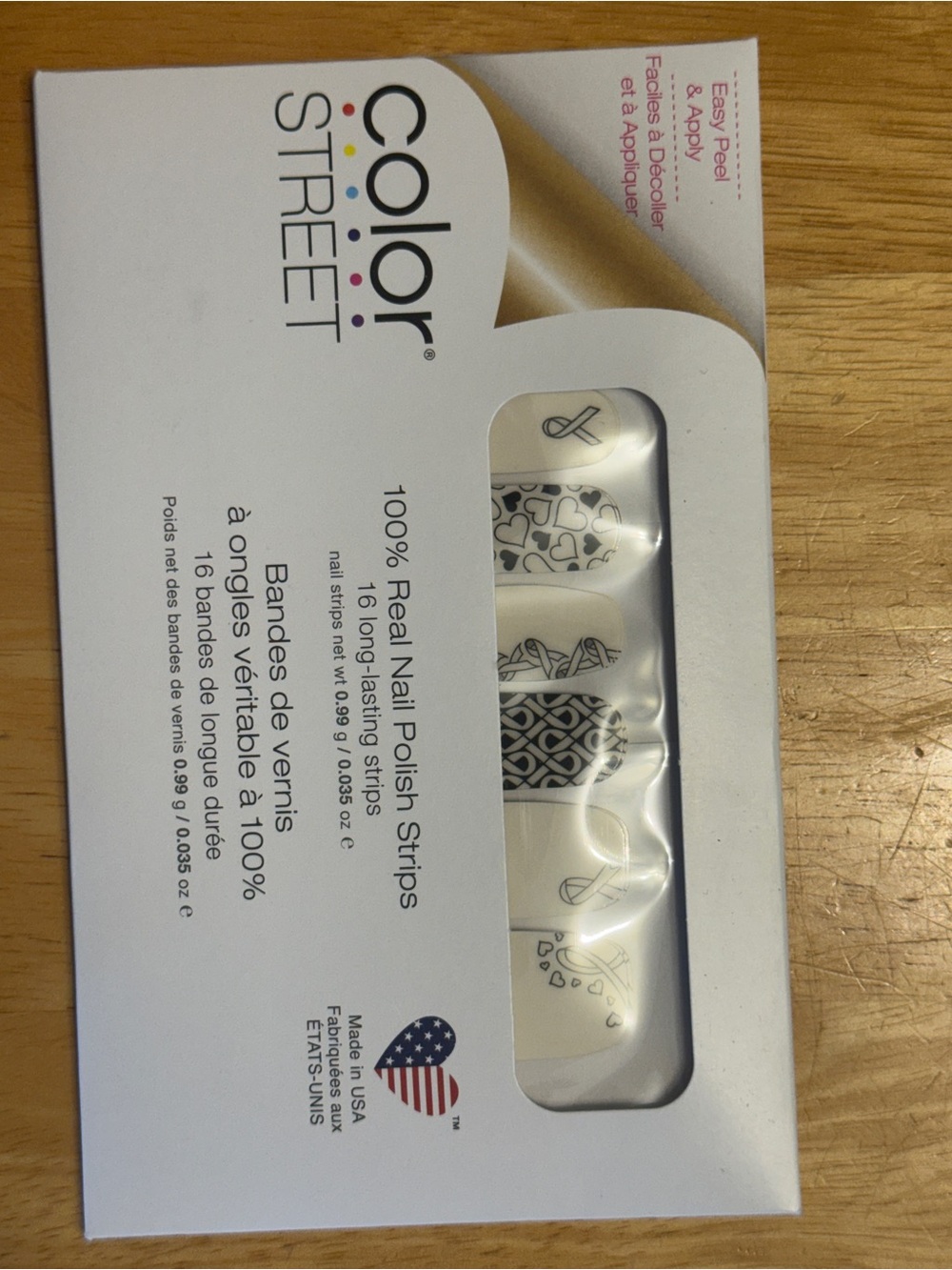 Color Street Nail Polish Strips - White & Black Patterned Set For the Cause